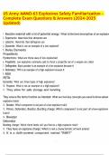 US Army AMMO-63 Explosives Safety Familiarization &ndash; Complete Exam Questions & Answers &lpar;2024-2025 Updated&rpar;&period;pdf