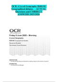 OCR A Level Geography H481&sol;03   Geographical debates   ACTUAL  Questions and CORRECT  ANSWERS 2025&sol;2026 