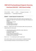 NRNP 6635 Psychopathology & Diagnostic Reasoning Final Exam 2026&sol;2027 - ANCC Board Certified
