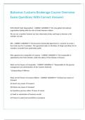 Bahamas Customs Brokerage Course Overview Exam Questions With Correct Answers