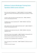 Bahamas Customs Brokerage Training Exam Questions With Correct Answers 