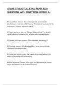 ATMAE CTM ACTUAL EXAM PAPER 2026 QUESTIONS WITH SOLUTIONS GRADED A&plus;