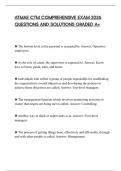 ATMAE CTM COMPREHENSIVE EXAM 2026 QUESTIONS AND SOLUTIONS GRADED A&plus;