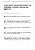 ATSSA TRAFFIC CONTROL SUPERVISOR FINAL PAPER 2026 COMPLETE QUESTIONS AND SOLUTIONS