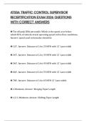 ATSSA TRAFFIC CONTROL SUPERVISOR RECERTIFICATION EXAM 2026 QUESTIONS WITH CORRECT ANSWERS