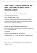 ATSSA TRAFFIC CONTROL SUPERVISOR TEST PAPER 2026 COMPLETE QUESTIONS AND VERIFIED SOLUTIONS