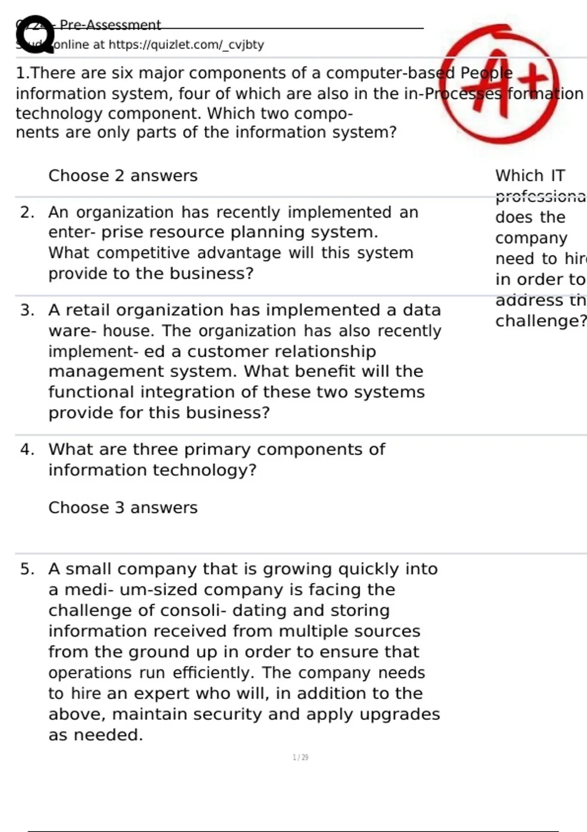 C724 - Extra Practice Test 1 Question and answers rated A+ 2025/2026 ...