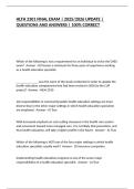 HLTH 2301 FINAL EXAM &vert; 2025&sol;2026 UPDATE &vert; QUESTIONS AND ANSWERS &vert; 100&percnt; CORRECT