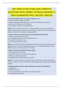NCC EXAM STUDY GUIDE 2026 COMPLETE  QUESTIONS WITH CORRECT DETAILED ANSWERS &vert;&vert;  100&percnt; GUARANTEED PASS <RECENT VERSION>