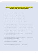 Baltimore County FADO Calculation Exam Questions and  Answers &vert; 2026 &vert; 100&percnt; Correct Answers 