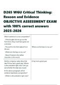 WGU D265 LATEST UPDATED COMPILATION BUNDLE WITH ALL 100&percnt; ACCURATE QUESTIONS WITH ANSWERS &plus; RATIONALES 2025-2026&vert; GUARANTEED SUCCESS