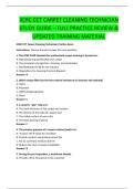 IICRC CCT CARPET CLEANING TECHNICIAN  STUDY GUIDE &ndash; FULL PRACTICE REVIEW &  UPDATED TRAINING MATERIAL