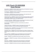 UVIC Psych 210 2025&sol;2026  Exam Review