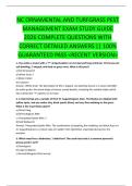 NC ORNAMENTAL AND TURFGRASS PEST  MANAGEMENT EXAM STUDY GUIDE  2026 COMPLETE QUESTIONS WITH  CORRECT DETAILED ANSWERS &vert;&vert; 100&percnt;  GUARANTEED PASS <RECENT VERSION> 