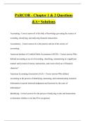 PARCOR - Chapter 1 & 2 Questions &A&plus; Solutions