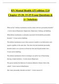RN Mental Health ATI edition 12&period;0 Chapter 15-20&comma; 23-25 Exam Questions & A&plus; Solutions