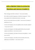 APEA PREDICTOR EXAM BANK Questions and Answers Graded A&plus;