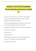 Saunders NCLEX-RN Examination Review Questions and Answers Graded A&plus;