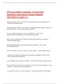 3P Exam Patho Cardiology Actual Exam Qu&period;&period;&period;test Updated 2024-2025 &lpar;Graded A&plus;&rpar;