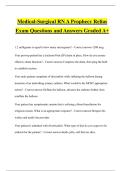 Medical-Surgical RN A Prophecy Relias Exam Questions and Answers Graded A&plus;
