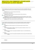HEPATITIS AND CIRRHOSIS &lpar;ATI&rpar; DETAILED ANSWER KEY &lpar;LATEST 2026&sol;2027&rpar;