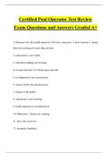 Certified Pool Operator Test Review Exam Questions and Answers Graded A&plus;