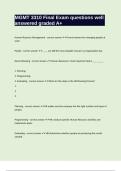 MGMT 3310 Final Exam questions well answered graded A&plus;