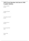 CMFO Exam Questions And Answers With Complete Solutions