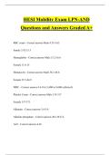 HESI Mobility Exam LPN-AND Questions and Answers Graded A&plus;