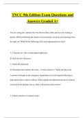 TNCC 9th Edition Exam Questions and Answers Graded A&plus;