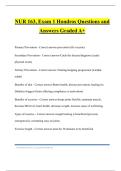 NUR 163&comma; Exam 1 Hondros Questions and Answers Graded A&plus;