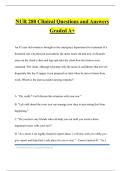 NUR 280 Clinical Questions and Answers Graded A&plus;