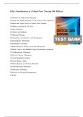 TEST BANK FOR Sole&rsquo;s Introduction to Critical Care Nursing 9th Edition by Mary Beth Flynn Makic ISBN&colon;978-0443110368ALL CHAPTERS COVERD YOUR ULTIMATE GUIDE 100&percnt; VERIFIED A&plus; GRADE ASSURED&excl;&excl;&excl;&excl;&excl;&excl; NEW LATEST UPDATE&excl;&excl;&excl;&excl;&excl;&excl;