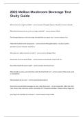 2022 Mellow Mushroom Beverage Test Study Guide Questions With 100&percnt; Correct And Verified Answers&period; 