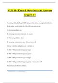 NUR 414 Exam 1 Questions and Answers Graded A&plus;