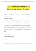 NCM 109 PRELIM REVIEWER Questions and Answers Graded A&plus;