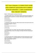 PECT Prek-4 Module 1-3 EXAM STUDY GUIDE  2026 COMPLETE QUESTIONS WITH CORRECT  DETAILED ANSWERS &vert;&vert; 100&percnt; GUARANTEED  PASS <RECENT VERSION>