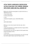 ATTSA TRAFFIC SUPERVISOR CERTIFICATION ACTUAL EXAM 2026 TWO VERIFIED VERSIONS WITH STUDY GUIDE AND FULL ANSWER SET