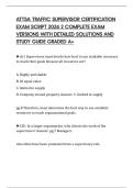 ATTSA TRAFFIC SUPERVISOR CERTIFICATION EXAM SCRIPT 2026 2 COMPLETE EXAM VERSIONS WITH DETAILED SOLUTIONS AND STUDY GUIDE GRADED A&plus;