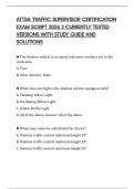ATTSA TRAFFIC SUPERVISOR CERTIFICATION EXAM SCRIPT 2026 2 CURRENTLY TESTED VERSIONS WITH STUDY GUIDE AND SOLUTIONS