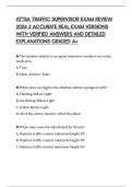 ATTSA TRAFFIC SUPERVISOR EXAM REVIEW 2026 2 ACCURATE REAL EXAM VERSIONS WITH VERIFIED ANSWERS AND DETAILED EXPLANATIONS GRADED A&plus;