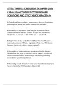 ATTSA TRAFFIC SUPERVISOR EXAMPREP 2026 2 REAL EXAM VERSIONS WITH DETAILED SOLUTIONS AND STUDY GUIDE GRADED A&plus;