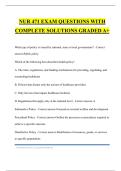 NUR 471 EXAM QUESTIONS WITH COMPLETE SOLUTIONS GRADED A&plus;