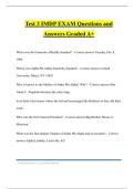 Test 3 IMDP EXAM Questions and Answers Graded A&plus;