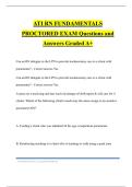ATI RN FUNDAMENTALS PROCTORED EXAM Questions and Answers Graded A&plus;