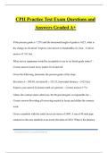 CPII Practice Test Exam Questions and Answers Graded A&plus;