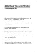 REAL ESTATE FINANCE&comma; FINAL EXAM 2 &lpar;EDITION 9&rpar; 2025&sol;2026 UPDATE QUESTIONS WITH COMPLETE SOLUTION&comma; GRADED A&plus;