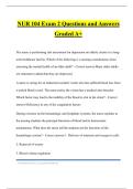 NUR 104 Exam 2 Questions and Answers Graded A&plus;