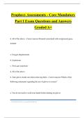Prophecy Assessments - Core Mandatory Part I Exam Questions and Answers Graded A&plus;