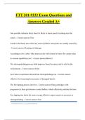 FTT 201-9232 Exam Questions and Answers Graded A&plus;